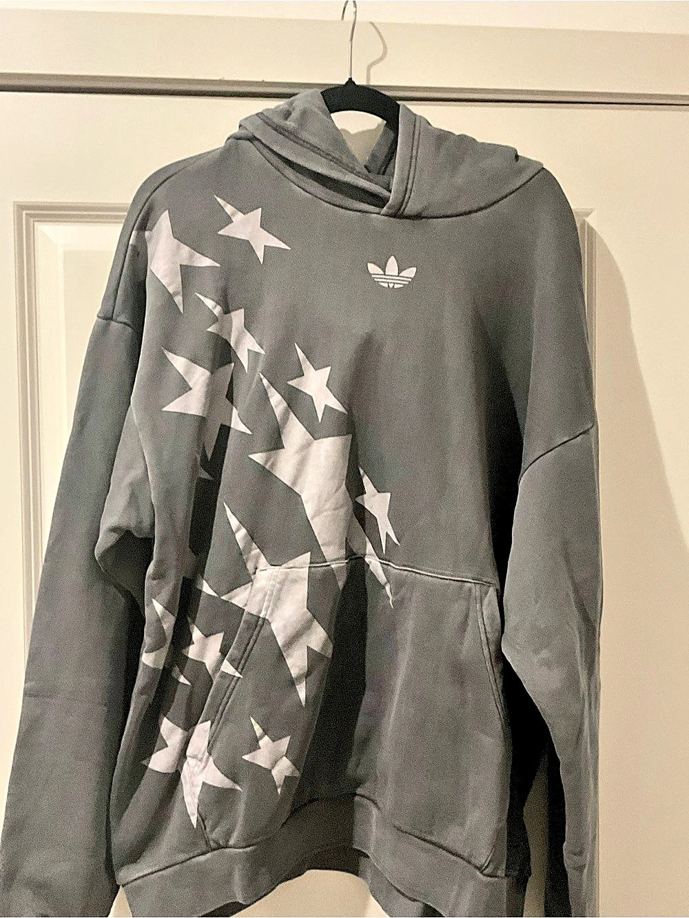 adidas WC Star Hoodie Gray & White Large NWT